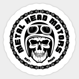 Metal Head Motors - Skull Chain Sticker